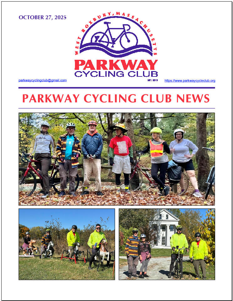 Parkway Cycling Club Parkway Cycling Club, West Roxbury, Massachusetts