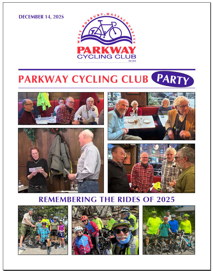 Parkway Cycling Club Parkway Cycling Club, West Roxbury, Massachusetts