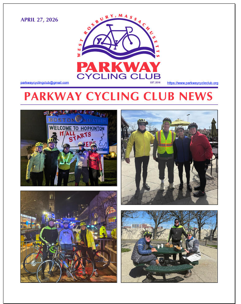Parkway Cycling Club Parkway Cycling Club, West Roxbury, Massachusetts