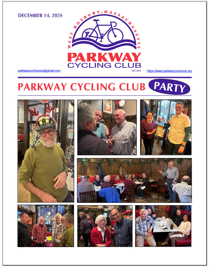 Parkway Cycling Club Parkway Cycling Club, West Roxbury, Massachusetts
