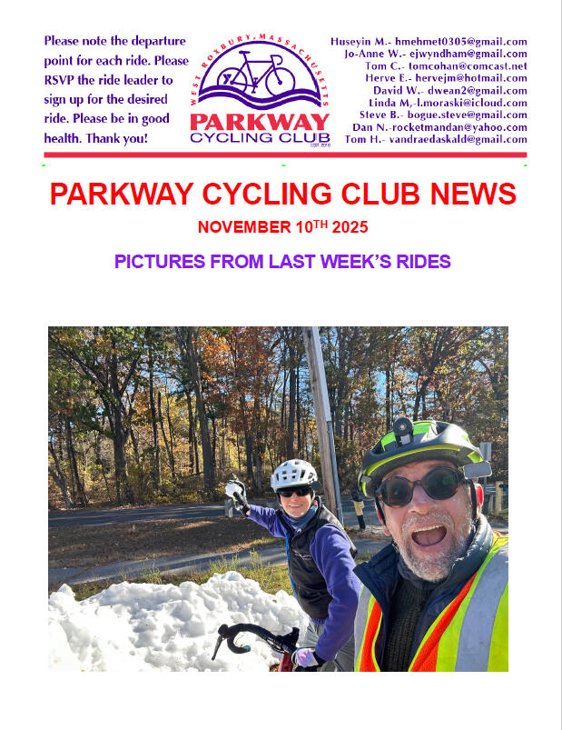 Parkway Cycling Club Parkway Cycling Club, West Roxbury, Massachusetts